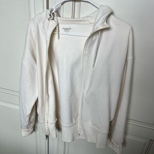 Old Navy Women's Off-White Zip-Up Hoodie